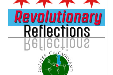 Image with four red stars at the top and the words Revolutionary Reflections as a banner.